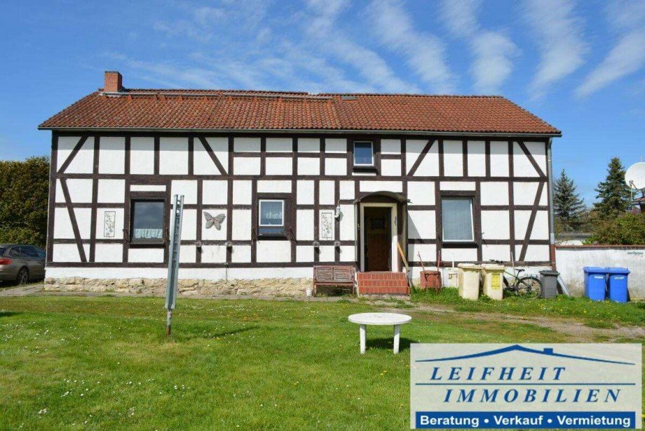 R�ckansicht Einfamilienhaus Unstruttal OT Menteroda