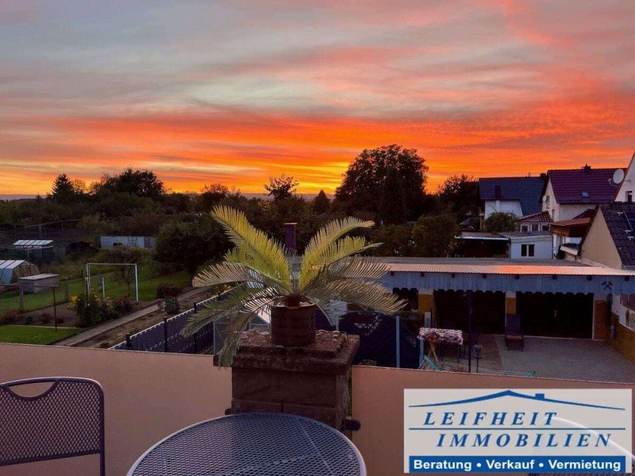 Blick von der Dachterrasse Einfamilienhaus M�hlhausen