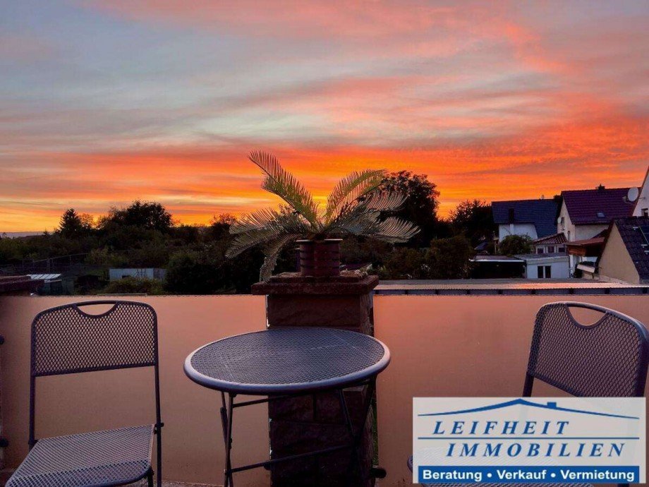 Blick von der Dachterrasse Einfamilienhaus M�hlhausen