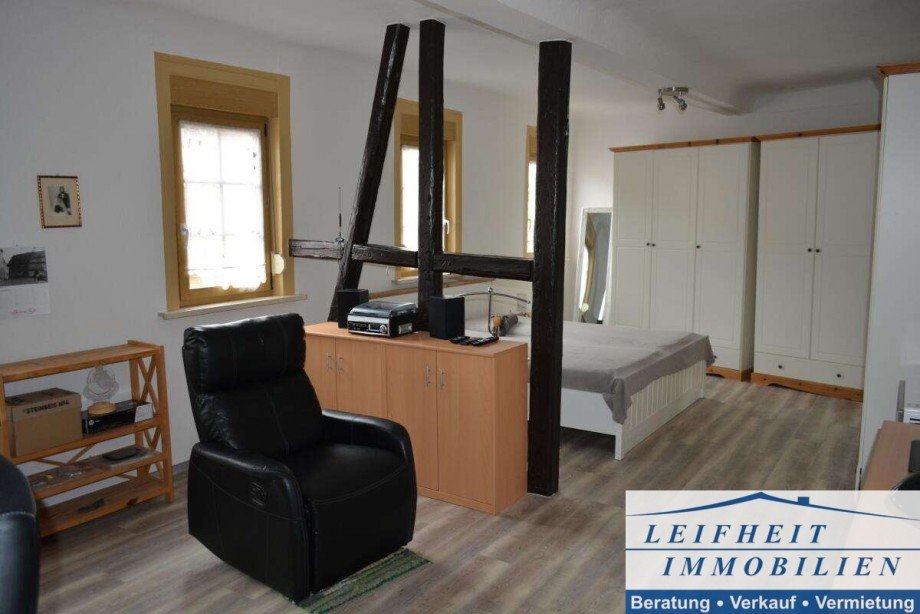 Schlafzimmer OG Stadthaus M�hlhausen/Th�ringen