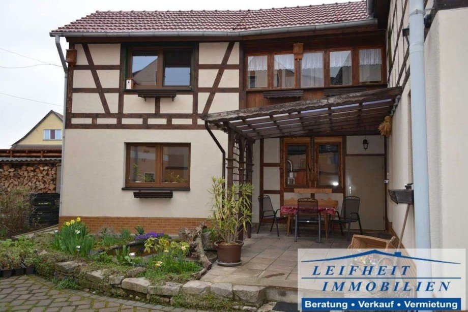 �berdachte Terrasse Haus Sch�nstedt
