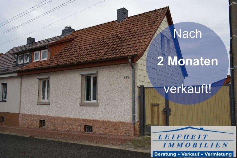 VERKAUFT M�hlhausen OT G�rmar Doppelhaush�lfte Siedlungshaus mit h�bschen Garten (BEREITS VERKAUFT!)