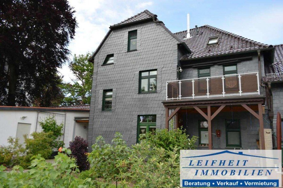 Objektr�ckseite Terrassenwohnung Schlotheim